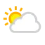 Partly cloudy