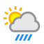 Moderate or heavy rain shower