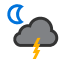 Thundery outbreaks in nearby