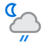 Przejściowe, średnie opady deszczu