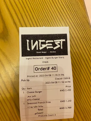 INGEST BURGER
