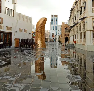 The Golden Thumb Statue