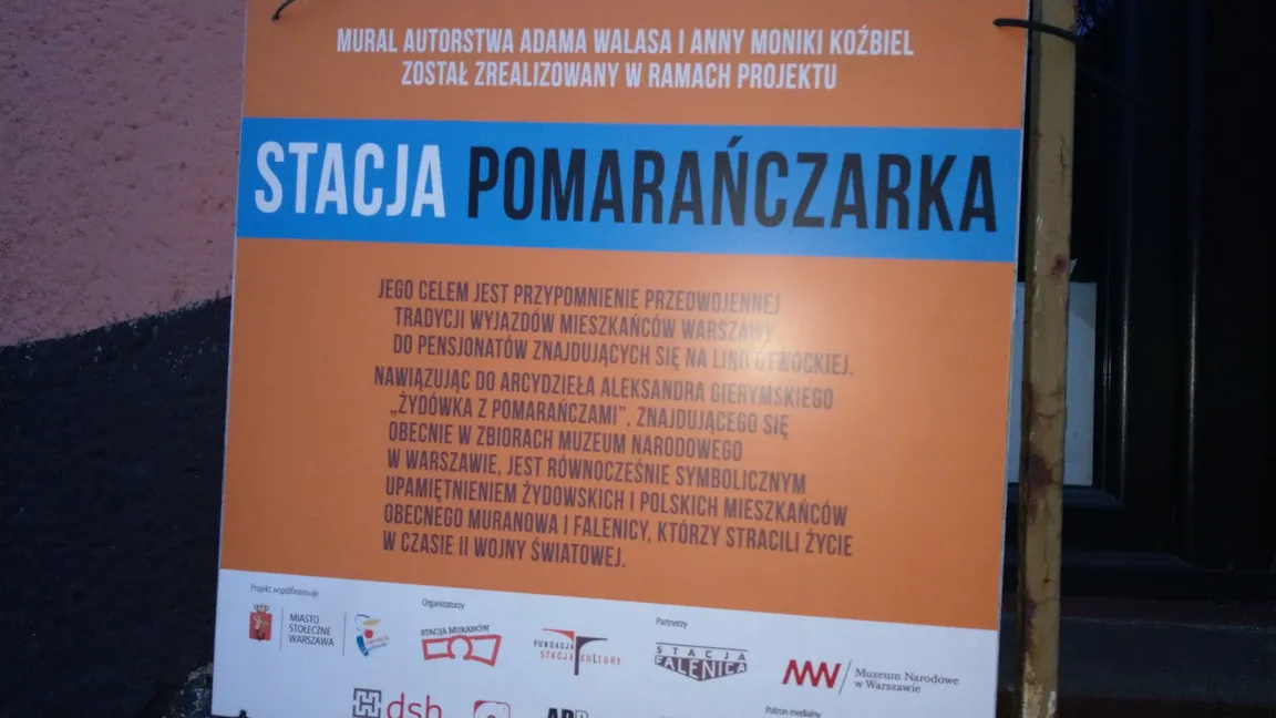 Mural "Stacja Pomarańczarka"