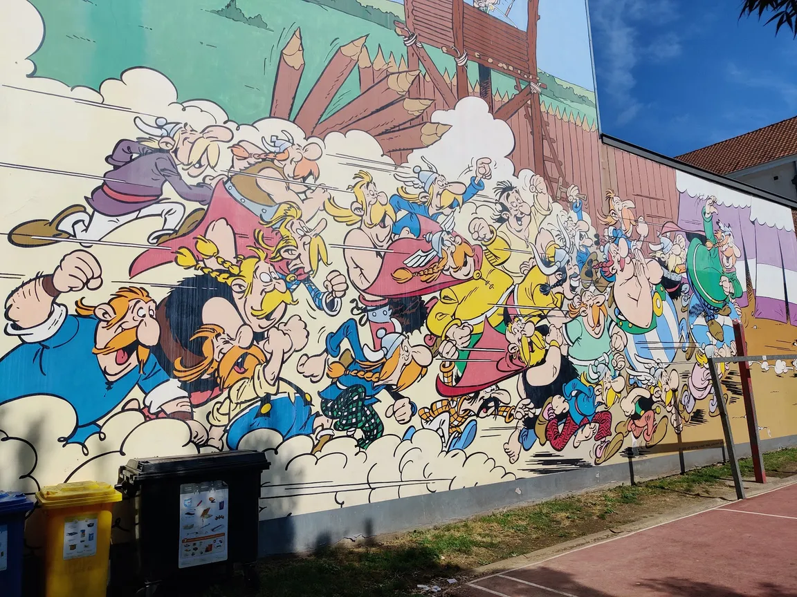 Asterix en Obelix - Stripmuur - Straatkunst