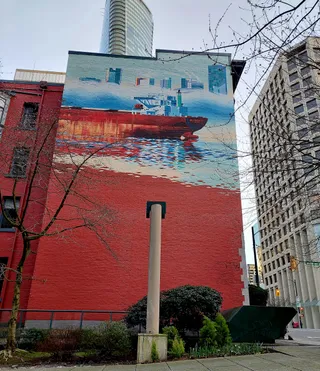 Freighter Ship Mural