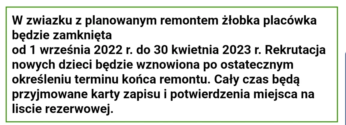Żłobek im. Fiterovskiego w Krakowie Nr 18