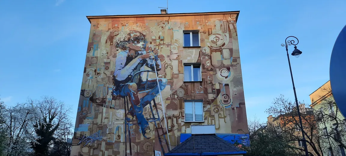 Mural "Na krześle"