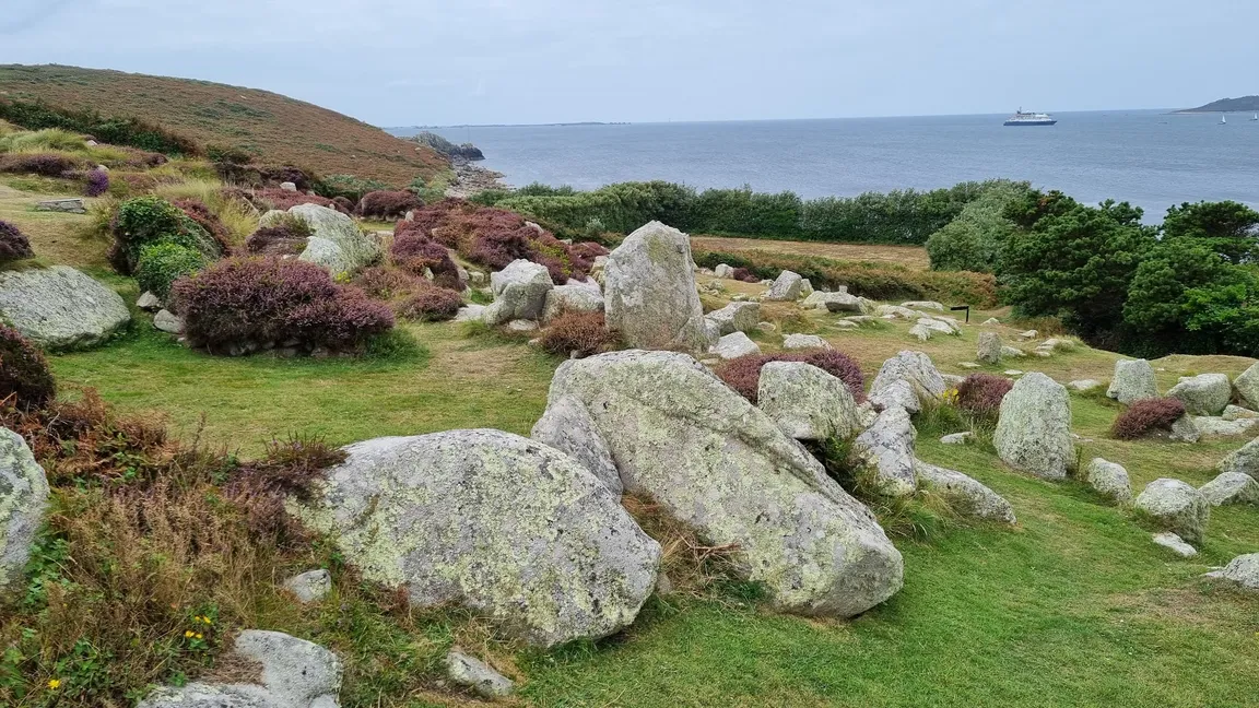 Bant's Carn Burial Chamber and Halangy Down Ancient Village