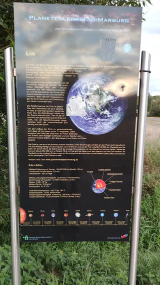 Planetenlehrpfad Marburg - Erde & Mond