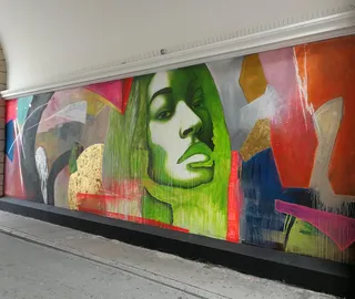 Passagen i Westend med graffiti