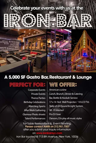 Iron Bar & Lounge NYC - Hell's Kitchen