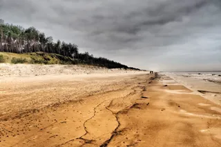 Wydmy przy plaży w Słowińskim Parku Narodowym