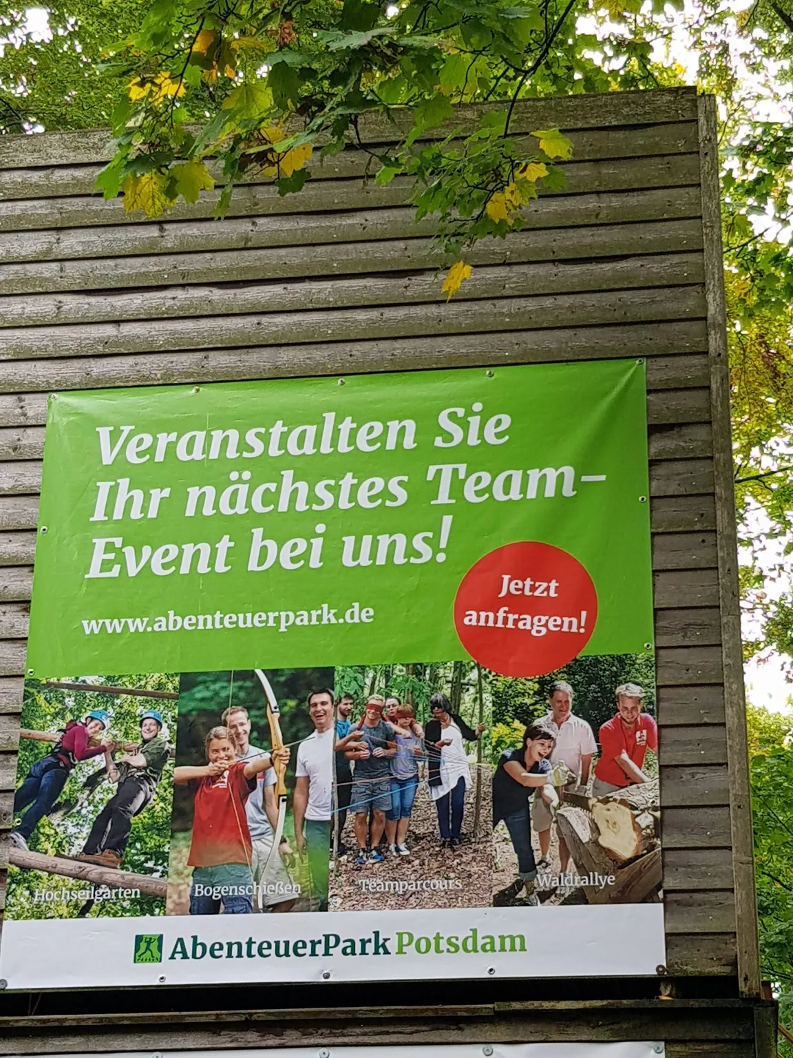 AbenteuerPark Potsdam - auf Anfrage ab 10 Personen bis 28. Dezember geöffnet.