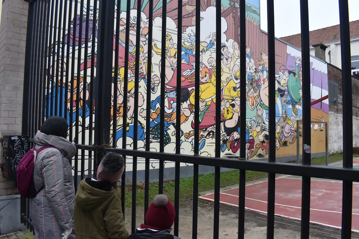 Asterix en Obelix - Stripmuur - Straatkunst