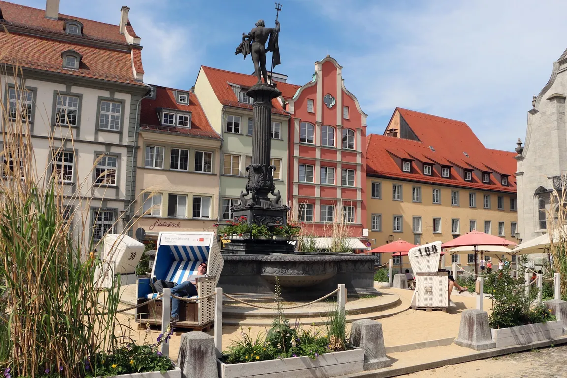 Lindaviabrunnen, Insel Lindau - Wilhelm Rümann (1884)