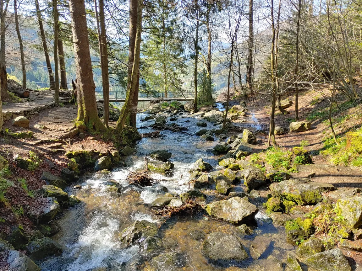 Aussichtspunkt oben am Wasserfall