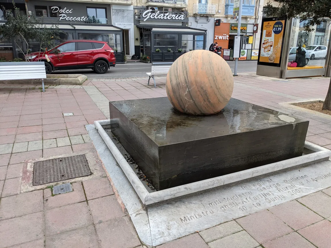 Rolling Marble Sculpture