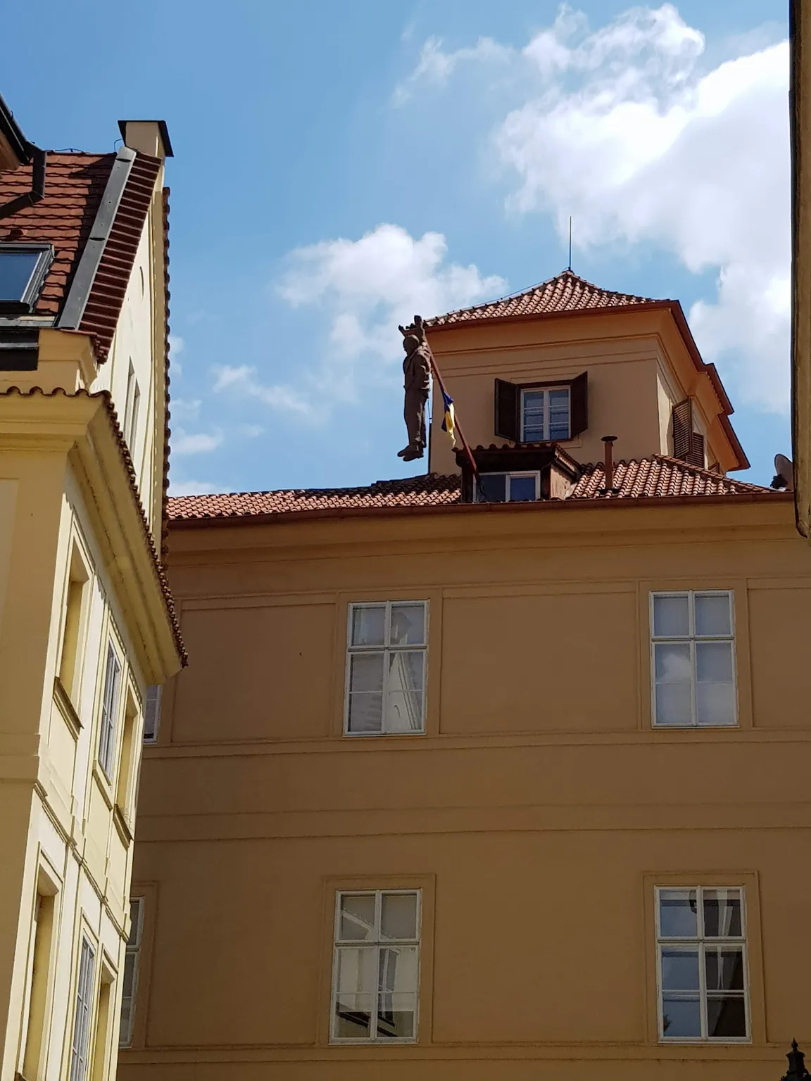 Man Hanging Out - David Černý's Statue of Sigmund Freud