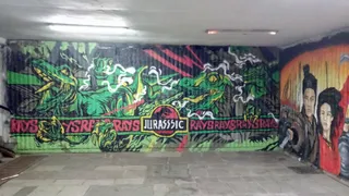 Underpass with Movie Street Art by Podlezno