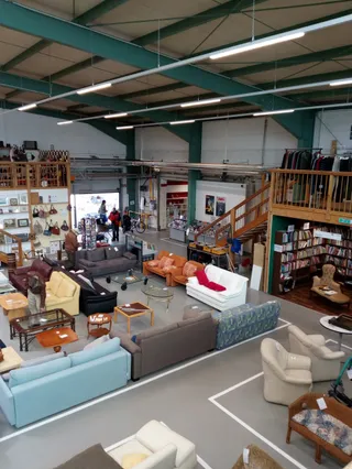 Thrift store "Almost as good as new."
