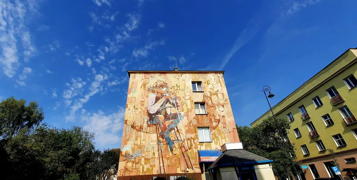 Mural "Na krześle"