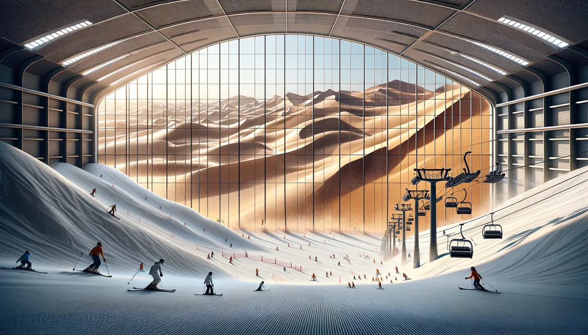 Such-things-only-in-Dubai: ski slope in the desert