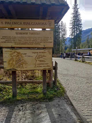 Punkt wejściowy do TPN - Palenica Białczańska