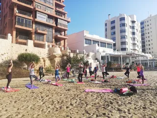 Beach Yoga On Playa Cantal Roig