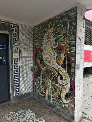 Soviet mosaic Poseidon