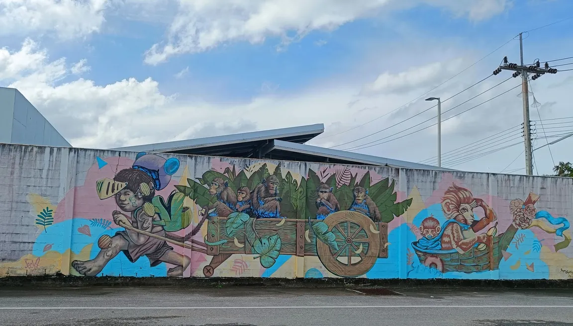 Krabi Street Art :Krabi Monkeys