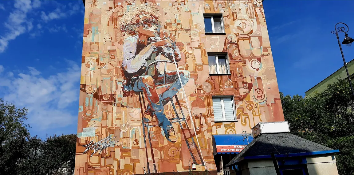 Mural "Na krześle"