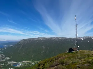 Tromsø city view point A on Sherpatrappa hiking route