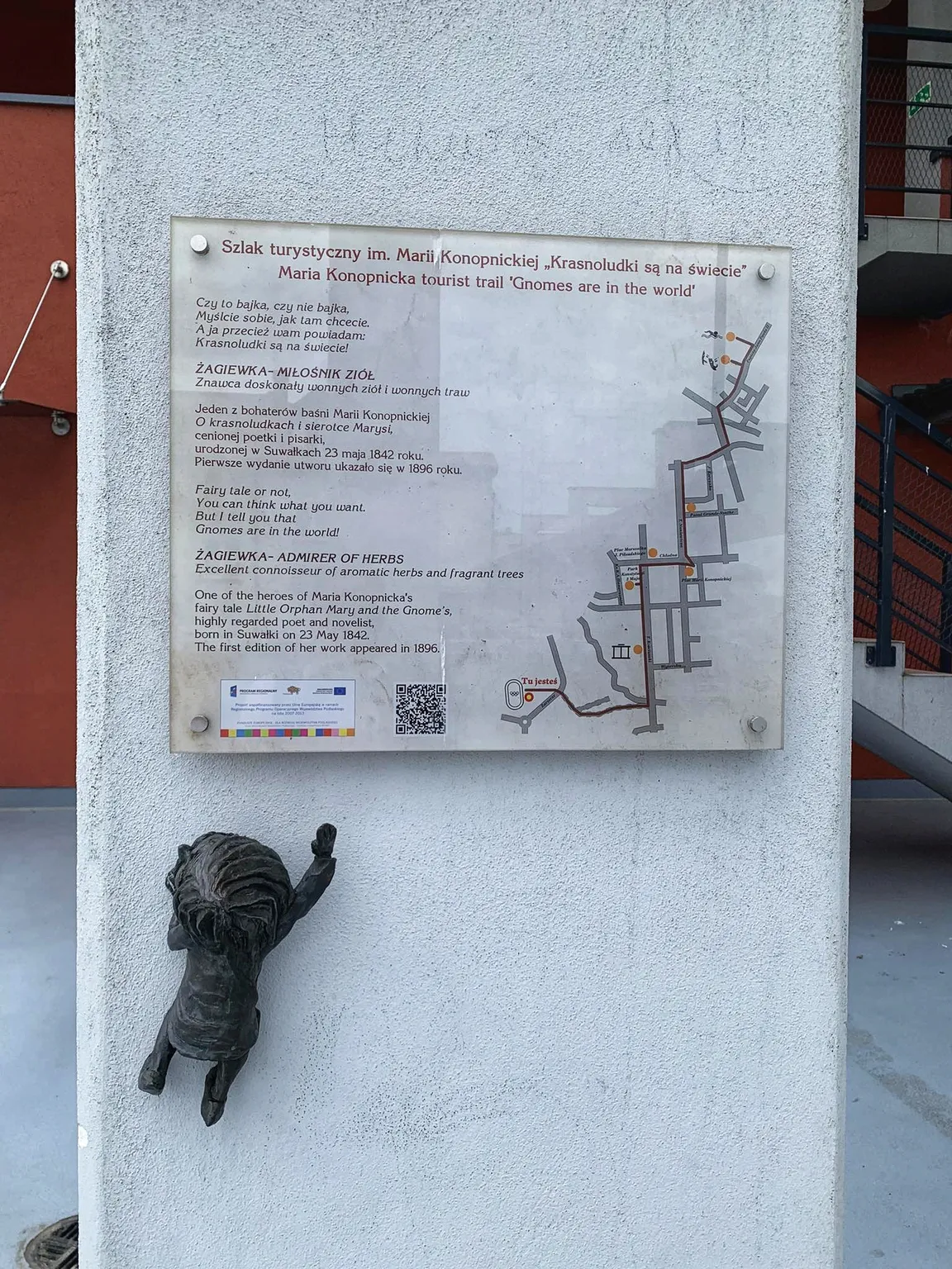 Krasnal Żagiewka - Stadion Wigry Suwałki - Nr 1 Szlak Krasnali w Suwałkach