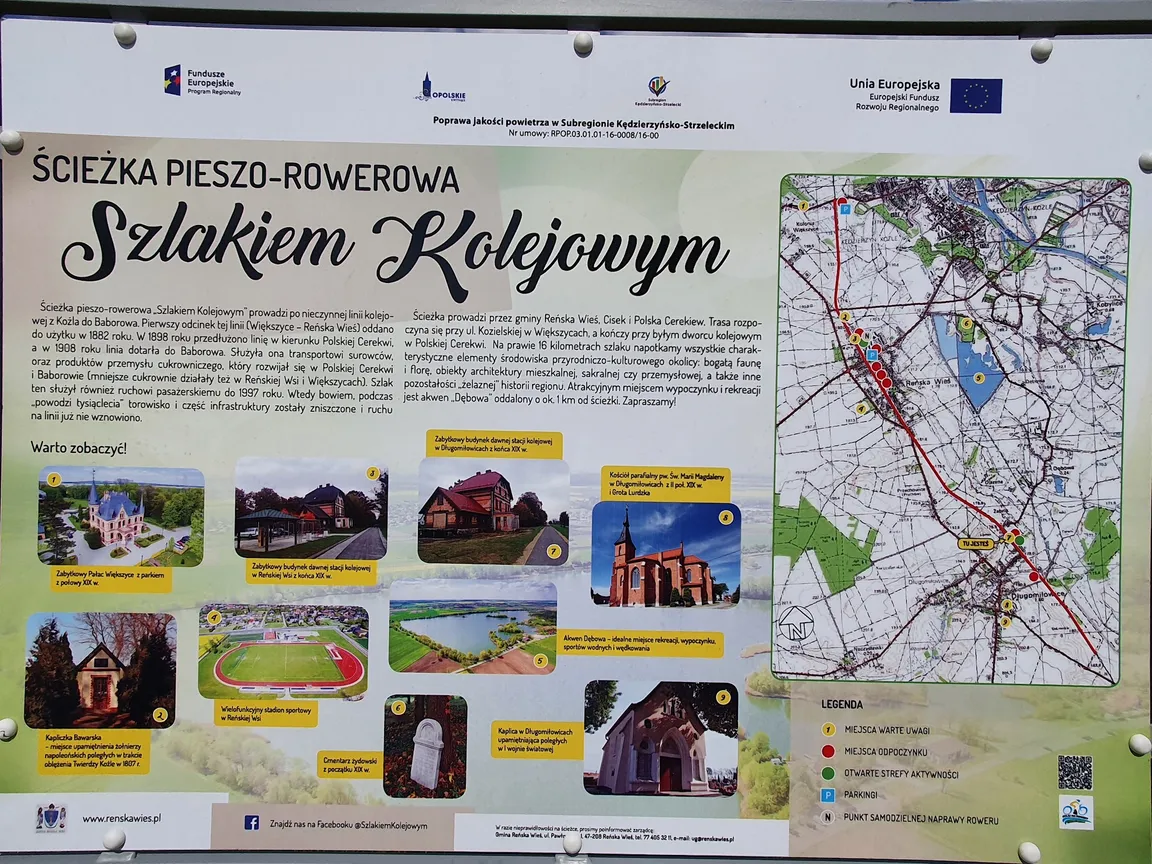 Ścieżka Rowerowa "Szlakiem Kolejowym" Większyce - Polska Cerekiew