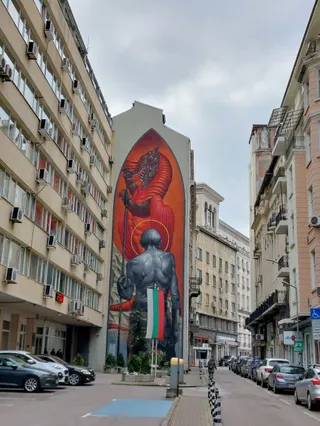 Saint George Mural by Bozko @ Urban Creatures