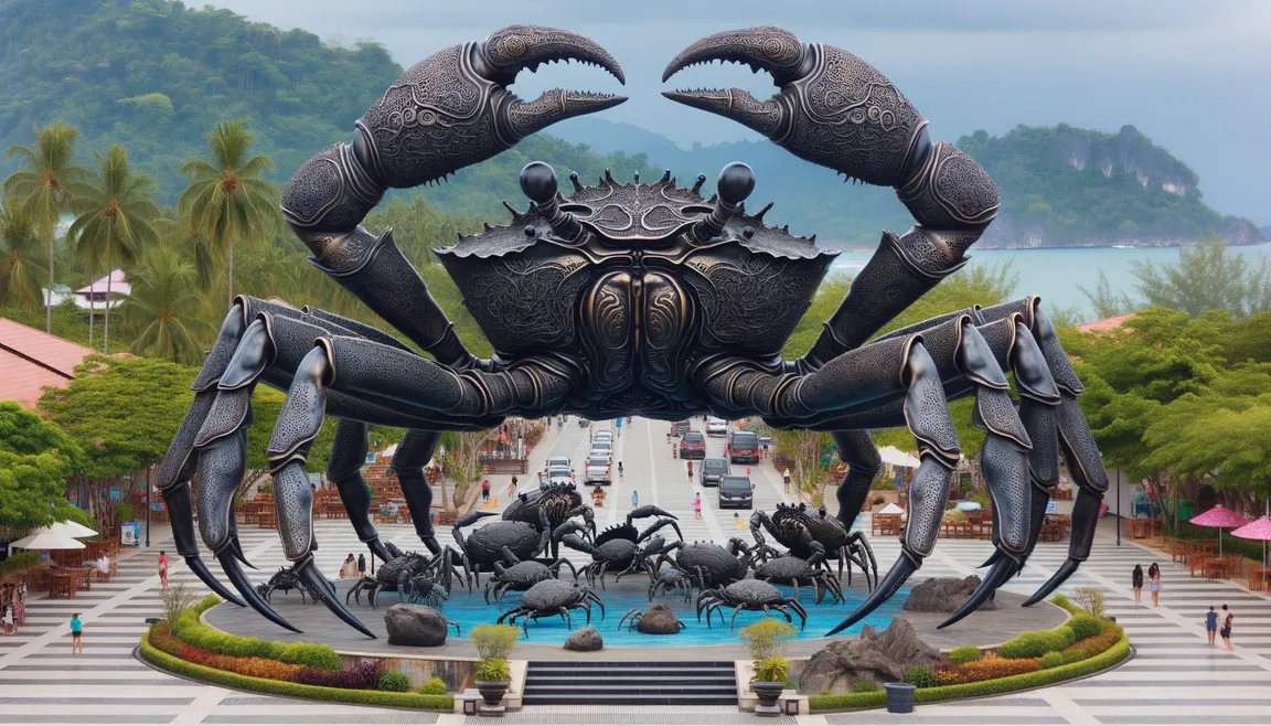 Heaven for influencers: the famous crab sculpture on Krabi with which you must have a photo