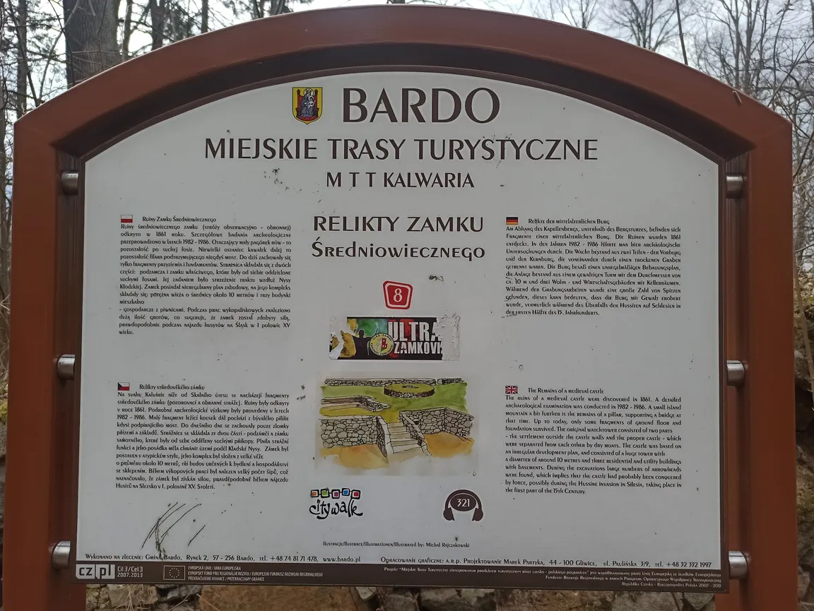 Ruiny zamku XIV-wiecznego