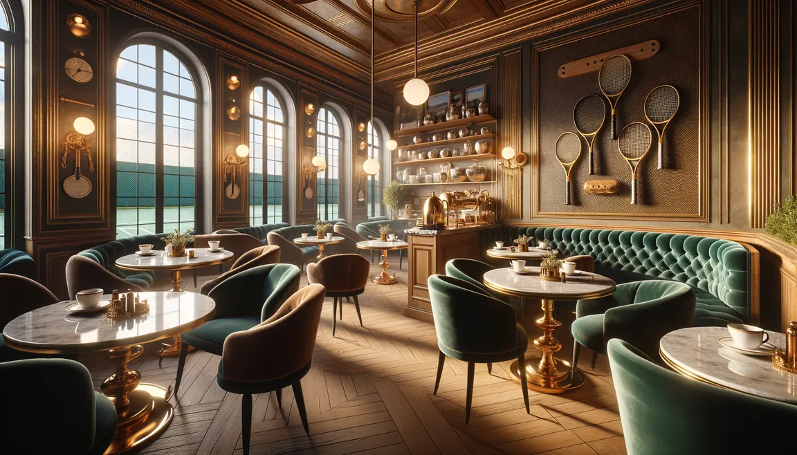 Court Café: an exceptional café in Warsaw by the tennis court itself in the just-right 'old-money'aesthetics