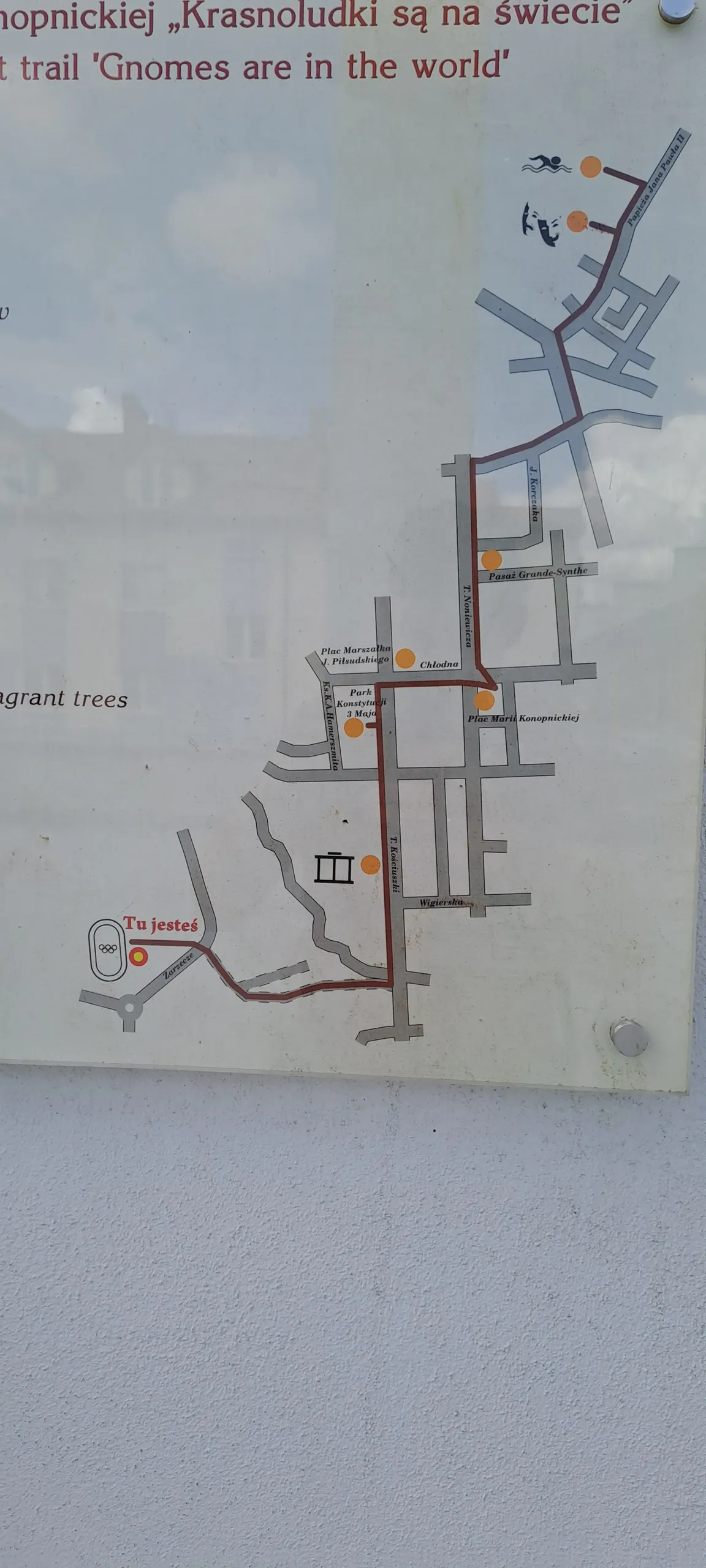 Krasnal Żagiewka - Stadion Wigry Suwałki - Nr 1 Szlak Krasnali w Suwałkach