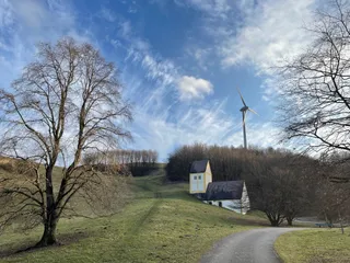 Müllberg München Ausblick auf HKW Nord