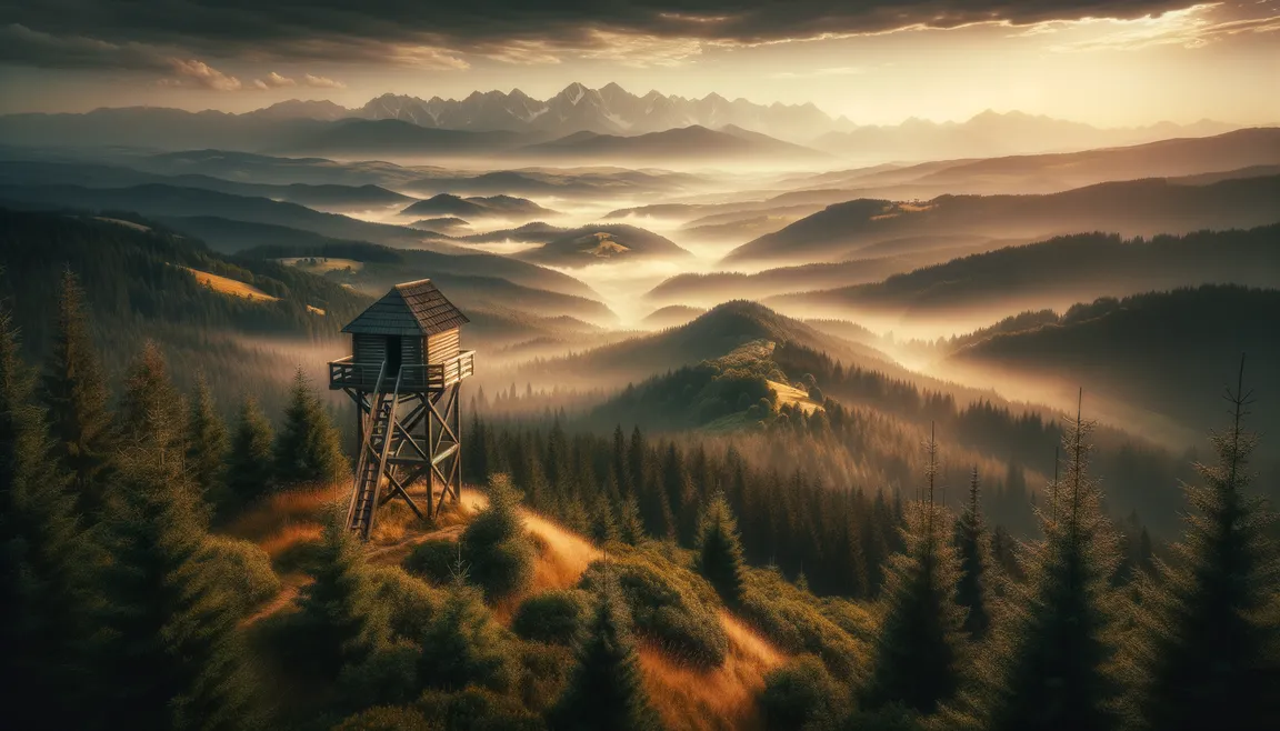 View tower on Luban: A panorama of the Gorce Mountains and a respite from the urban hustle and bustle