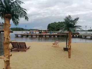 Plaża na „Mysiej wyspie“.